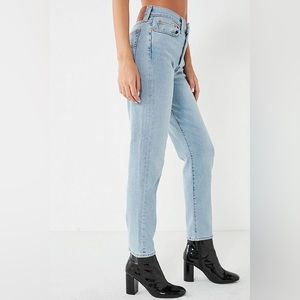 Levi's® Wedgie Icon Fit High Waist Crop Jeans (Bauhaus Blues)